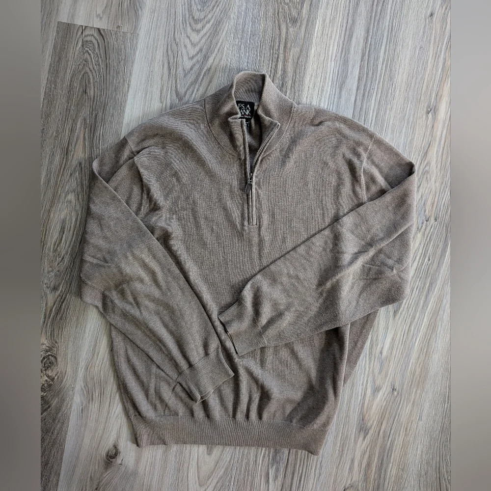 Men's Jos.‎ A. Bank Quarter Zip Pull Over Sweater Like New XL.